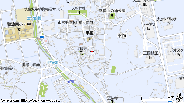 〒820-0073 福岡県飯塚市平恒の地図