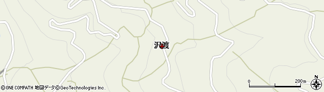 愛媛県上浮穴郡久万高原町沢渡周辺の地図