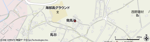 徳島県海陽町（海部郡）大里（奥馬谷）周辺の地図