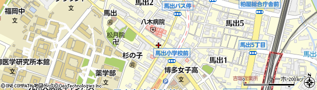福岡県福岡市東区馬出2丁目18周辺の地図