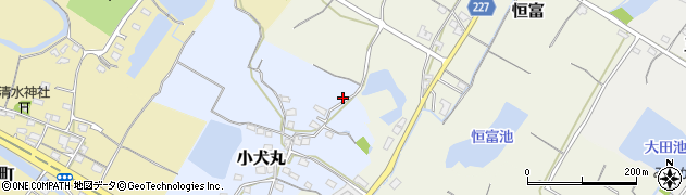 福岡県豊前市小犬丸周辺の地図