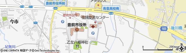 豊前市役所　ハートピアぶぜん周辺の地図