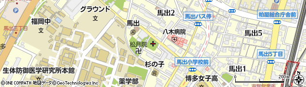 福岡県福岡市東区馬出2丁目9周辺の地図