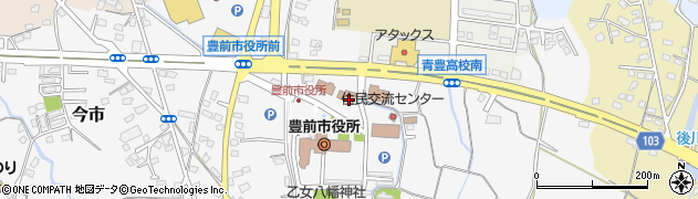 豊前市役所　社会福祉協議会周辺の地図