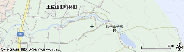 高知県香美市土佐山田町林田周辺の地図