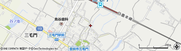 福岡県豊前市三毛門周辺の地図