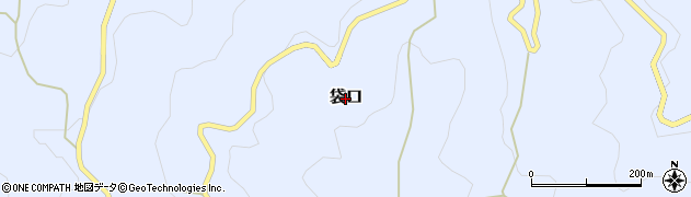 愛媛県内子町（喜多郡）袋口周辺の地図