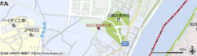 田辺三菱製薬工場周辺の地図