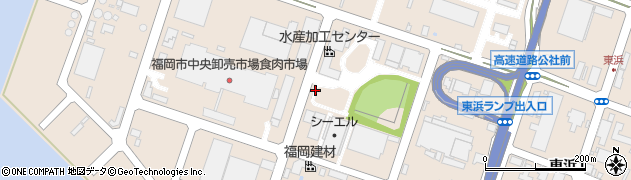 福岡県福岡市東区東浜周辺の地図
