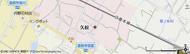 福岡県豊前市久松周辺の地図