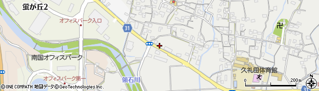高知県南国市久礼田421周辺の地図