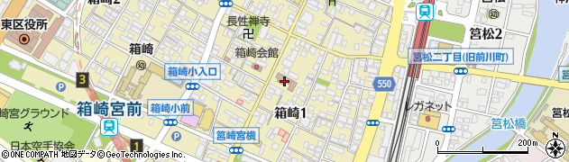 福岡市公民館　箱崎公民館周辺の地図
