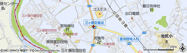 三ケ瀬周辺の地図