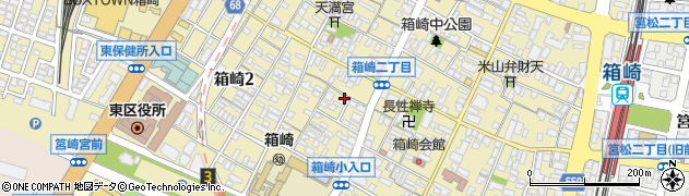 福岡県福岡市東区箱崎2丁目周辺の地図
