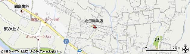 高知県南国市久礼田1253周辺の地図