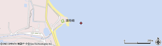 津舟崎周辺の地図