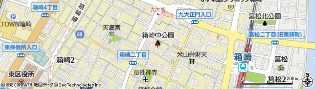 箱崎中公園周辺の地図