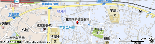 花岡内科循環器科医院周辺の地図