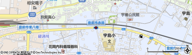 豊前市赤熊周辺の地図