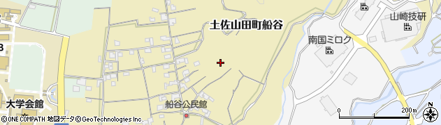 高知県香美市土佐山田町船谷周辺の地図