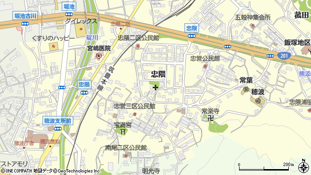 〒820-0071 福岡県飯塚市忠隈の地図