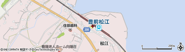 ＪＲ九州　豊前松江駅周辺の地図