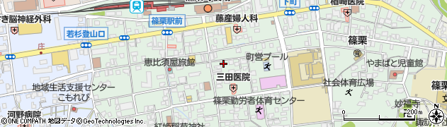 福岡県糟屋郡篠栗町中央周辺の地図