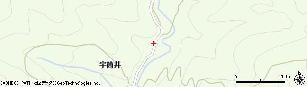和歌山県東牟婁郡古座川町宇筒井209周辺の地図