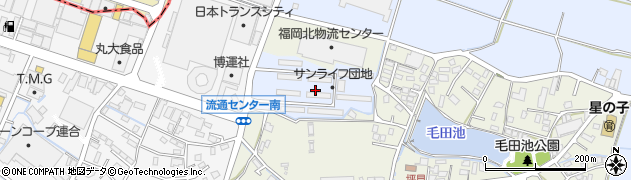 福岡県粕屋町（糟屋郡）内橋周辺の地図