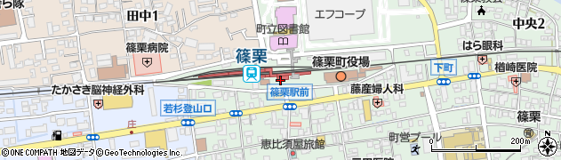 篠栗駅周辺の地図