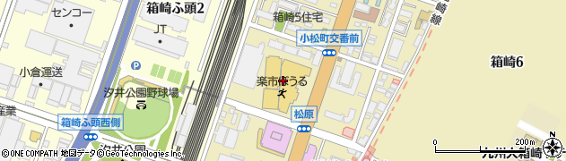 楽市ぼうる楽市街道箱崎店周辺の地図