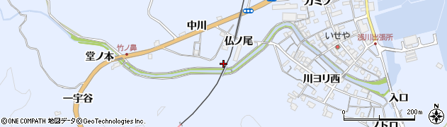 徳島県海陽町（海部郡）浅川（仏ノ尾）周辺の地図