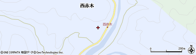 和歌山県東牟婁郡古座川町西赤木周辺の地図