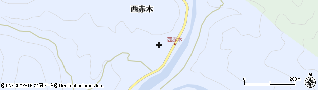 和歌山県古座川町（東牟婁郡）西赤木周辺の地図
