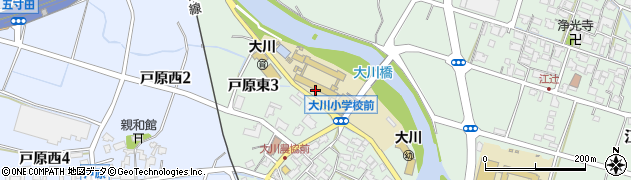 粕屋町立大川小学校周辺の地図