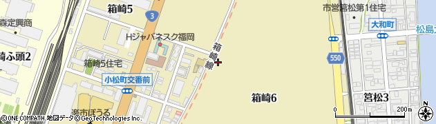 福岡県福岡市東区箱崎6丁目周辺の地図