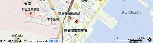 紀伊勝浦郵便局集荷周辺の地図