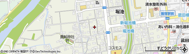 福岡県飯塚市堀池周辺の地図