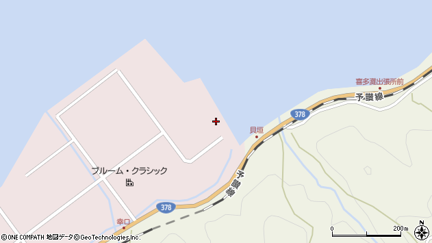 〒799-3413 愛媛県大洲市長浜町拓海の地図