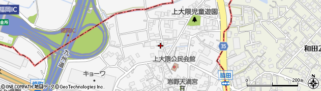 福岡県粕屋町（糟屋郡）上大隈周辺の地図