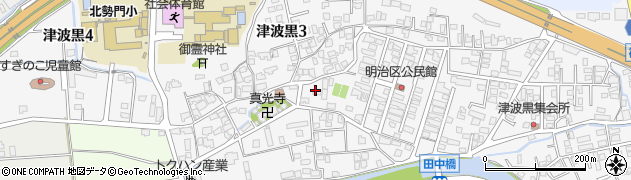 福岡県篠栗町（糟屋郡）津波黒周辺の地図