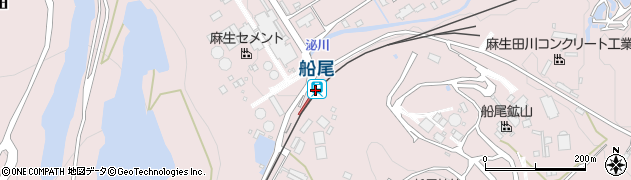 船尾駅周辺の地図