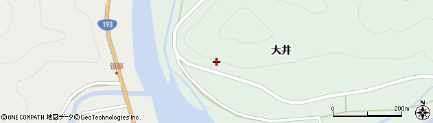 徳島県海陽町（海部郡）大井（池ノ上）周辺の地図
