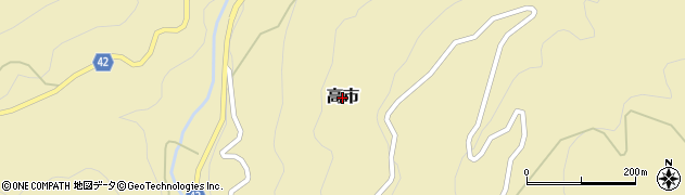 愛媛県砥部町（伊予郡）高市周辺の地図