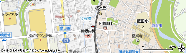 福岡県飯塚市菰田西3丁目1-2周辺の地図