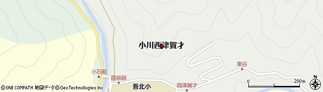 高知県いの町（吾川郡）小川西津賀才周辺の地図