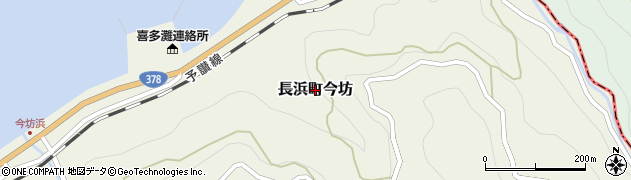 愛媛県大洲市長浜町今坊周辺の地図