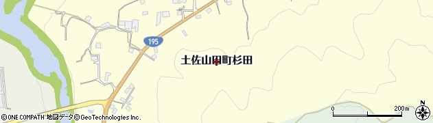 高知県香美市土佐山田町杉田周辺の地図