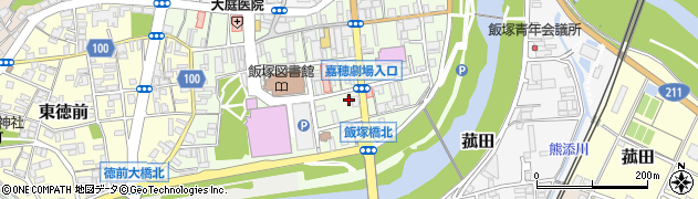 飯塚市役所　少年相談センター周辺の地図