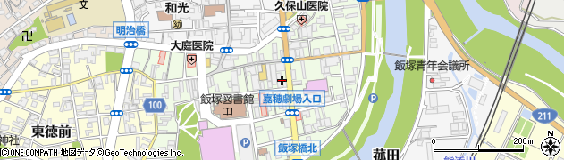 飯塚本店・芳香園周辺の地図